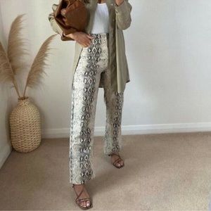 Zara Snake-print pants
